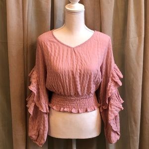 Rosy Ruffles Top
